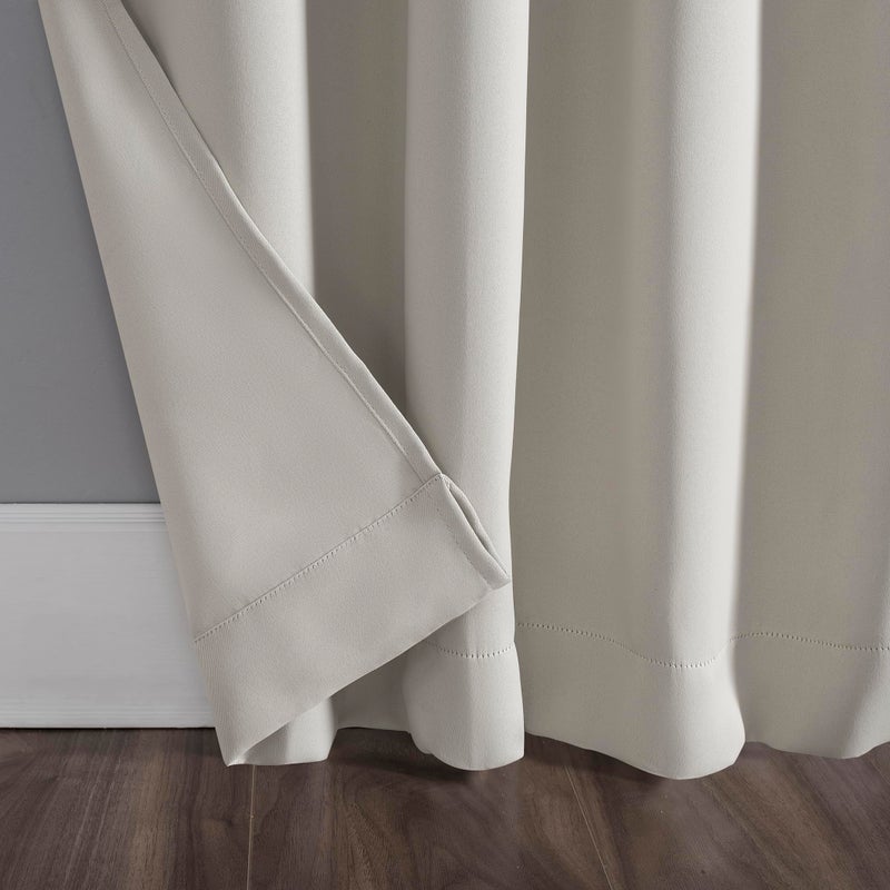 Sun Zero Easton Energy Saving Blackout Tab Top Curtain Panel, 40" x 95", Pearl - Image 4